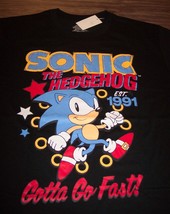 VINTAGE STYLE SONIC THE HEDGEHOG Video Game Est 1991 T-Shirt MENS LARGE NEW - £15.26 GBP