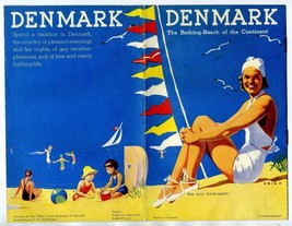 DENMARK The Bathing Beach of the Continent Booklet 1937 Crik Cover - £65.72 GBP