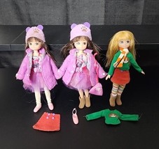 Lottie Doll Lot of 3 Autumn Leaves ARKLU London With Outfits/Clothes Cute - £31.34 GBP