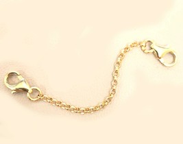 14k solid gold rolo chain necklace bracelet extender 2 mm 1- 6&quot; - £55.40 GBP