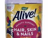 Nature&#39;s Way Alive! Hair Skin &amp; Nails Gummies 60 gummies each 7/2024 FRESH! - $15.99