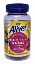 Nature&#39;s Way Alive! Hair Skin &amp; Nails Gummies 60 gummies each 7/2024 FRESH! - £12.59 GBP