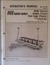 New Idea Operators Manual for Model 9200 Series Single Frame Planter CP 108 - $23.38