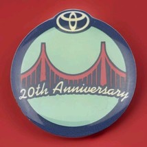 Toyota 20th Anniversary Vintage Pin Automotive Car  Logo Golden Gate Bridge - £8.68 GBP