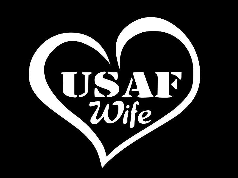 AIRFORCE WIFE USAF Military Vinyl Decal Car Truck Sticker choose size color - $3.14+