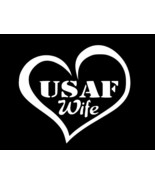 AIRFORCE WIFE USAF Military Vinyl Decal Car Truck Sticker choose size color - £2.21 GBP+