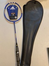 adidas Spieler E 2 Player Set Badminton Racket Blue Racquet String with Cover - £50.28 GBP