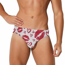 Mondxflaur Red Lips Swim Briefs Sexy Swimming Trunks Quick Dry Soft Athletic - $19.99