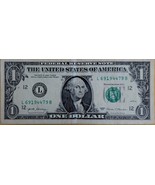 US$1 Fancy Serial Number 2017 Over Inked #1 - $54.87 MXN