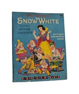 Rare 1957 Snow White Cut Out Coloring Book Seven Dwarfs Giant Funtime Books - $372.00 MXN