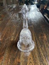 Vintage Crystal Clear Glass Dinner Bell  - $20.00