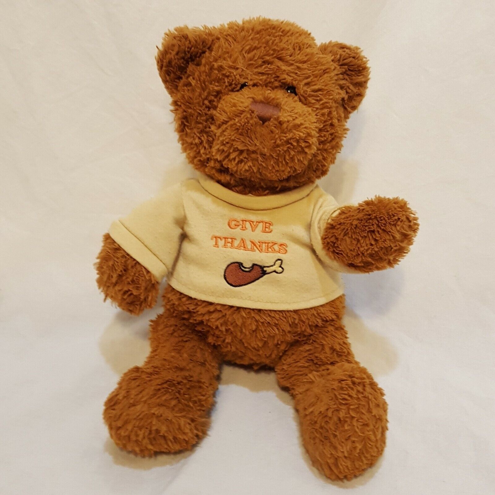 Primary image for GUND Teddy Bear Plush Stuffed Animal Toy 12" Give Thanks Thanksgiving Turkey Leg