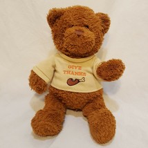 GUND Teddy Bear Plush Stuffed Animal Toy 12&quot; Give Thanks Thanksgiving Tu... - £23.38 GBP