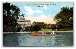 Grant Monument And Lagoon Lincoln Park Chicago Illinois IL UNP DB Postcard Y5 - £2.33 GBP