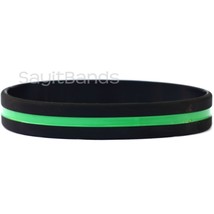 2 Thin Green Line Wristband Awareness - Park Rangers / Forestry / Armed ... - $8.88