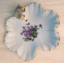 Vintage Violets Candy Dish G C (Gift Craft) Japan Mid 20th Century White... - £10.97 GBP