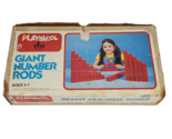 VINTAGE 1978 PLAYSKOOL GIANT NUMBER RODS RED BLOCKS SET # 171 MATH BUILDING - $23.75