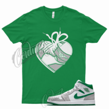 Green HEART T Shirt for J1 1 Mid Grey Dunk Vapormax Pine Stadium Lucky 13 - £20.46 GBP+