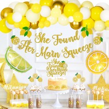 , Lemon Party Decorations, She Found Her Main Squeeze Banner Cake Cupcake Topper - £32.12 GBP