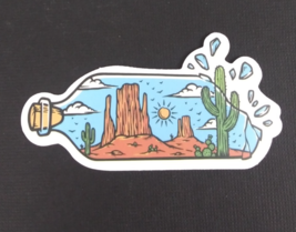 Desert In A Broken Bottle Desert Sticker 1.58&quot; x 2.78&quot; (Q) - $1.64