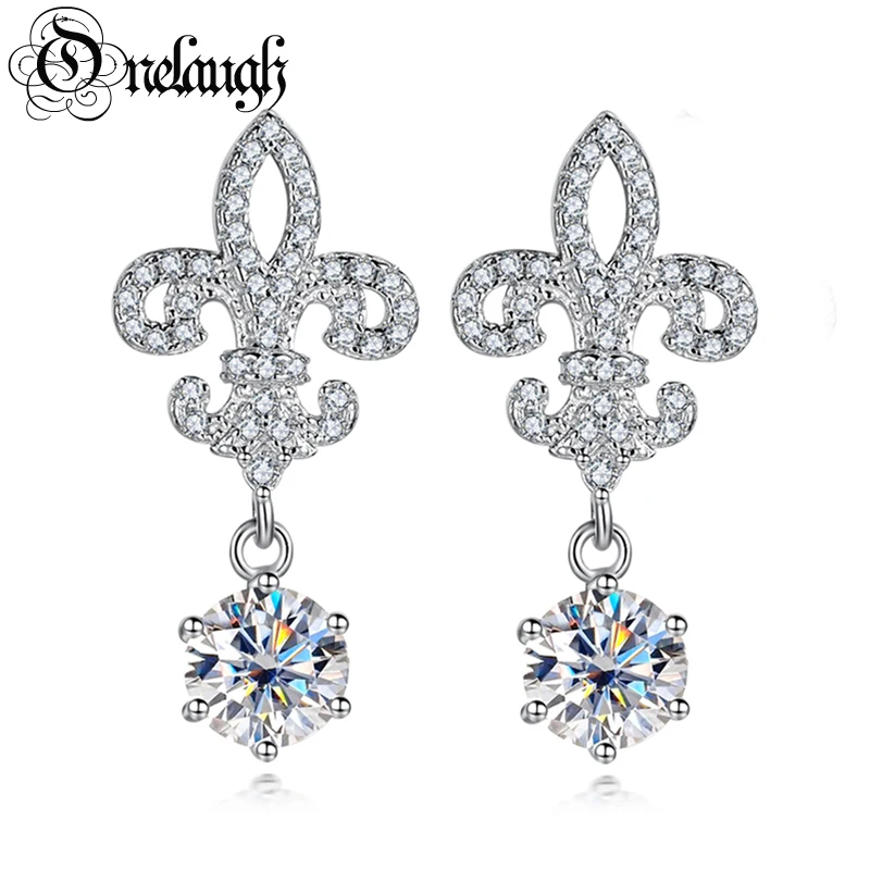 Luxury 2 Carat D Color Moissanite Drop Earrings For Women 925 Sterling Silver Ho - £58.00 GBP