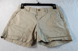 Old Navy Chino Shorts Womens Size 0 Tan Cotton Slash Pockets Belt Loops Pull On - £5.92 GBP