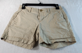 Old Navy Chino Shorts Womens Size 0 Tan Cotton Slash Pockets Belt Loops Pull On - £5.85 GBP