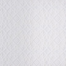 Brewster Rd0671 Maxwell Textured Vinyl Wallpaper, White, Paintable. - £35.50 GBP