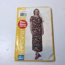 See &amp; Sew 5621 Size 16W 18W 20W Women&#39;s Women&#39;s Petite Dress - £10.27 GBP