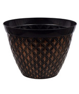 Garden Collection Flower/Plant Pot 10”Wx7 1/2”H Black/Bronze-NEW-SHIPS N... - $11.76