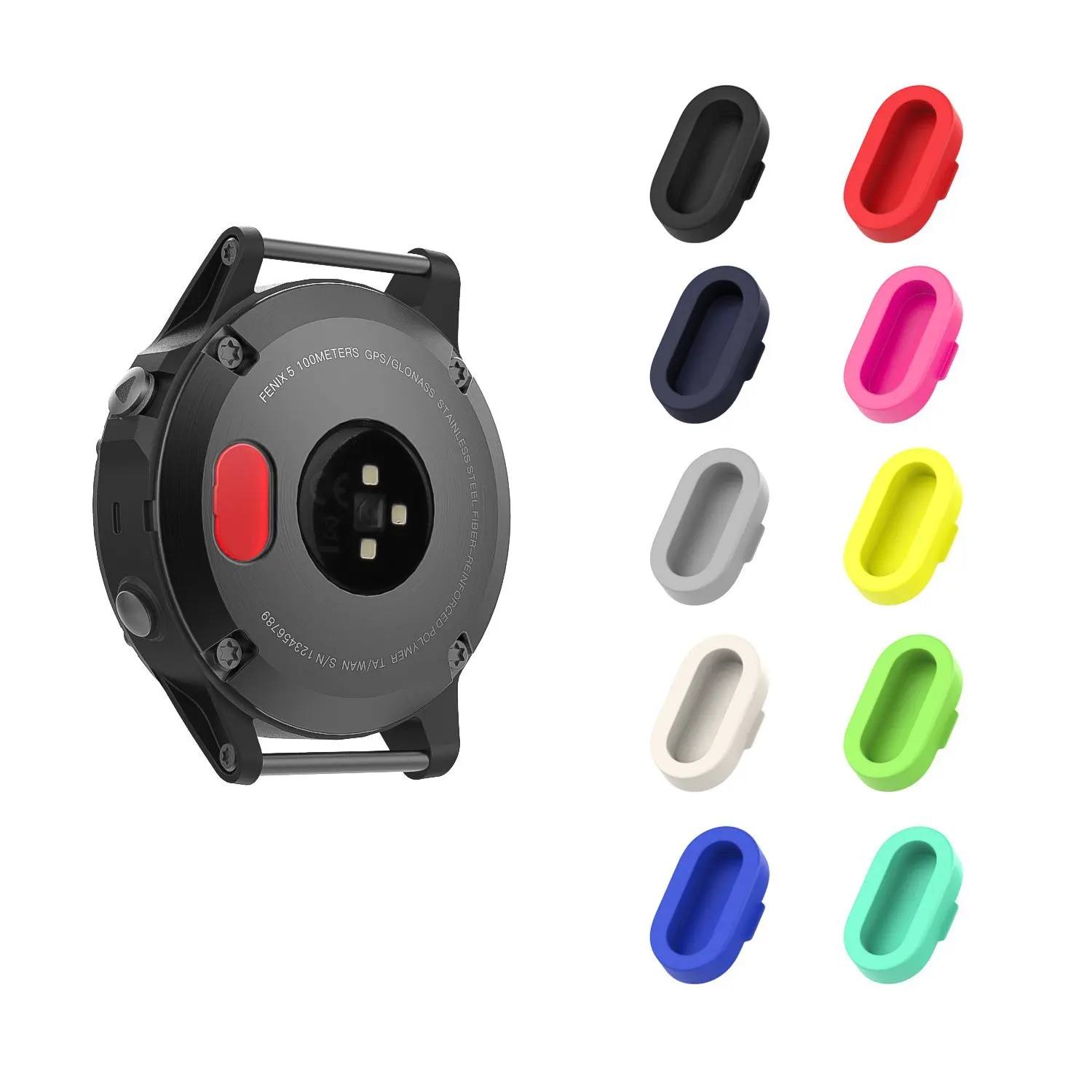 Sporting 10 Pack Silicone Anti Dust A Port Protector for Garmin Fenix 5 5X 6 6x  - £23.59 GBP