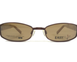 EasyFlip Gafas Monturas MOD P6074 10 Marrón Con Clip On Lentes 50-17-135 - £44.28 GBP