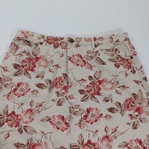 Eddie Bauer Women's Beige Floral Cotton A-Line Skirt Size 14 image 10