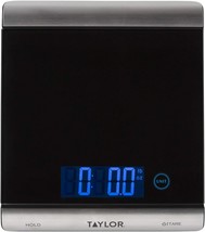 Black Taylor 3851 High-Capacity Digital Kitchen Scale, 33 Lbs. - £30.63 GBP