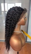 4c baby hair curly human hair lace frontal wig/24 inch Brazilian curly wig - $320.00+