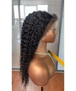 4c baby hair curly human hair lace frontal wig/24 inch Brazilian curly wig - £204.63 GBP+