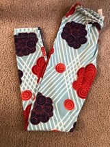 New LuLaRoe OS One Size Leggings mint blue red roses flowers floral geometric - £13.11 GBP