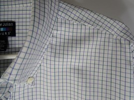 Alexander Julian Colours Men’s Large Blue Long Sleeve Button Down Cotton Shirt - £21.80 GBP