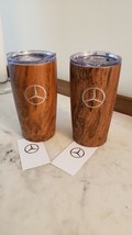 MERCEDES-BENZ 2X GENUINE TRAVEL TUMBLER HIS &amp; HERS ALL-ALUMINIUM ENG RACING - $79.52