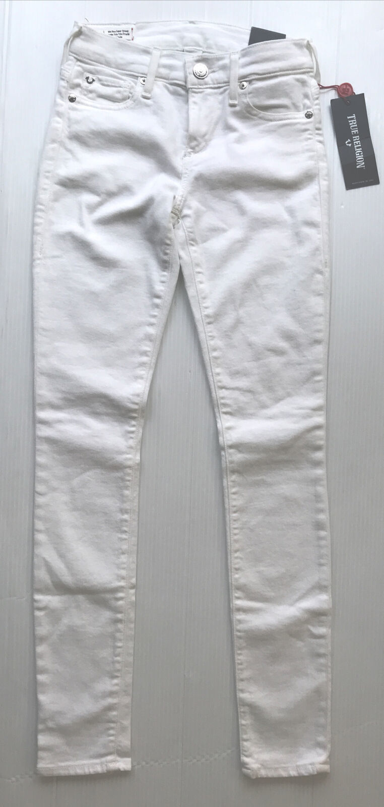 Primary image for True Religon White Women Jeans - Halle Mid Rise Super Skinny -Size 24 - NWT