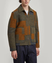 Classic Plaid Men Wool Jacket - £96.15 GBP