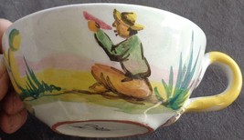 Vintage Hand Crafted Terracotta Pottery Tea Cup - Peru - Gorgeous Unique Piece - £11.89 GBP