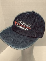 Vintage Dollywood Tennessee Strapback Cap Chambray Denim 90s J Hats USA - £14.38 GBP