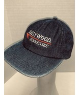 Vintage Dollywood Tennessee Strapback Cap Chambray Denim 90s J Hats USA - £14.13 GBP