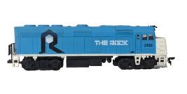 The Rock 3105 HO Scale Blue Railroad Powered Diesel Locomotive Engine Un... - $42.98