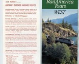 AMTRAK Rail America Tours West Booklet 1984 + Ticket Jacket &amp; Ticket - £14.03 GBP