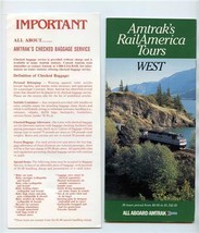 AMTRAK Rail America Tours West Booklet 1984 + Ticket Jacket &amp; Ticket - £14.01 GBP