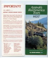 AMTRAK Rail America Tours West Booklet 1984 + Ticket Jacket &amp; Ticket - £14.02 GBP