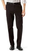 Mens Dress Pants Dockers D2 Black Straight Flat Front Easy Khaki Casual-sz 32x32 - £19.78 GBP