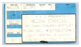 Melissa Etheridge Concerto Ticket Stub Novembre 18 1990 Chicago Illinois - £36.82 GBP